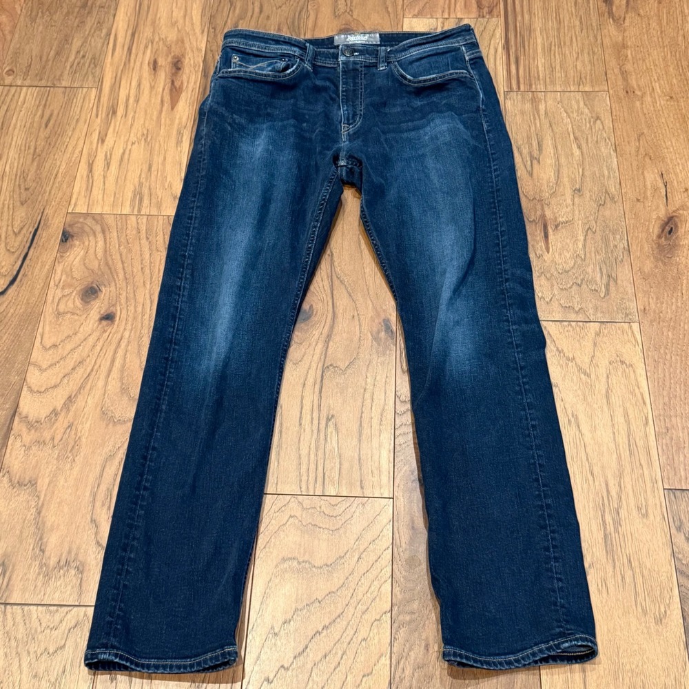 Revtown Decade‎ Denim Sharp Fit Jeans Mens 32x32 Dark Wash Stretch Straight Leg